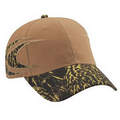6 Panel Duck Camo Front Brushed Cotton Twill Cap